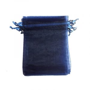 Bolsa De Organza Azul Marino 9 X 15