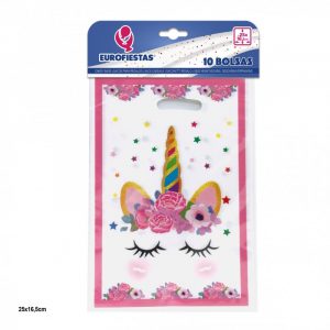 Bolsas 10 25×16,5cm Unicornio