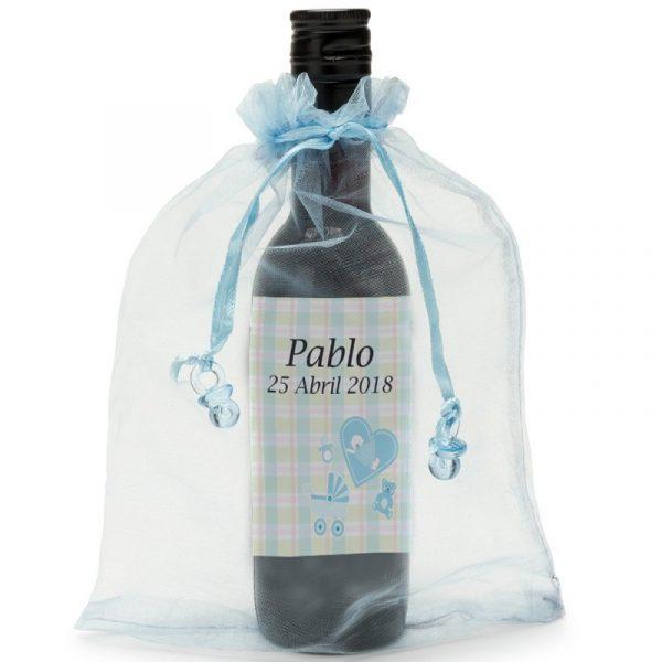 Botella De Tinto Para Detalles Bautizo