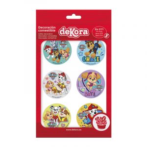 Mix Discos Comestibles Patrulla Canina Zero 6u ø5,8cm
