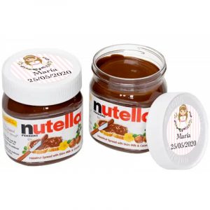Nutella 25 Gramos Personalizada con Adhesivo de Comunión Niña