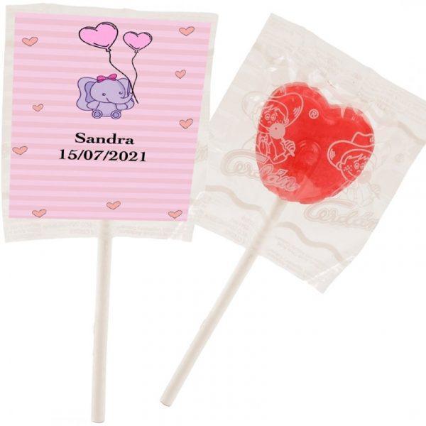 Piruleta Personalizada Para Bautizo Niña